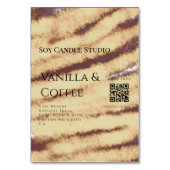 バニラコーヒー大豆キャンドルを追加QRビジネス招待 テーブルナンバー (裏面)