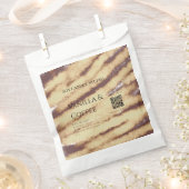 バニラコーヒー ソイキャンドル QRビジネス招待状を追加 フェイバーバッグ (クリップ留めされた状態)