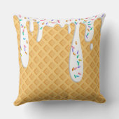 バニラコーン付きアイスクリームコーンつや消し&スプリンクル クッション (裏面)