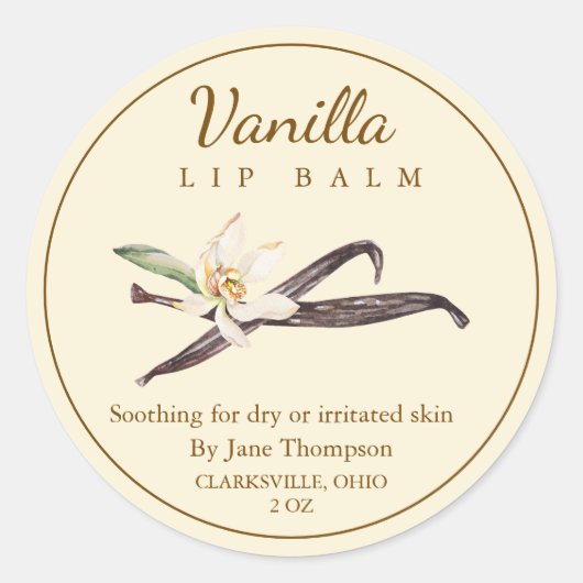 バニラサルベ/バルムラベル ラウンドシール (正面)