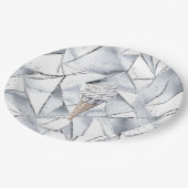 バニラシルバー紙吹雪アイスクリームコーン誕生日 ペーパープレート (アングル)