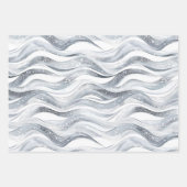 バニラシルバー紙吹雪アイスクリームコーン誕生日 ラッピングペーパーシート (正面3)