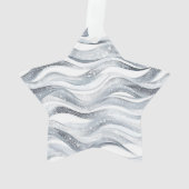 バニラシルバー紙吹雪グリジーグラムクリスマス オーナメント (裏面)