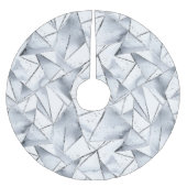 バニラシルバー紙吹雪グリジーグラムクリスマス ブラッシュドポリエステルツリースカート (正面)