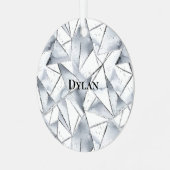 バニラシルバー紙吹雪グリジーグラムクリスマス メタルオーナメント (正面左)