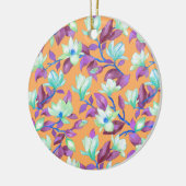 バニラスカイに咲くマグノリア セラミックオーナメント (左)