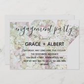 バニラストロベリーアジサイ結婚ズ婚約 招待状 (正面/裏面)