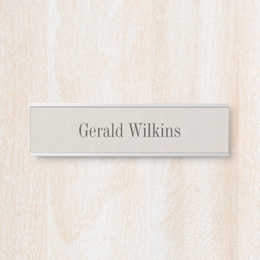 バニラタンの壁のドアの机の名札のネームプレート サインプレート (正面)