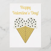 バニラチョコチップアイスクリーム ハートバレンタイン 箔シーズンカード (正面)