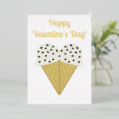 バニラチョコチップアイスクリーム ハートバレンタイン 箔シーズンカード (立ち正面)