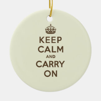 バニラチョコレートKeep Calm and Carry On セラミックオーナメント
