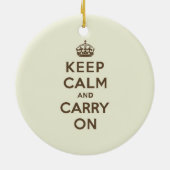 バニラチョコレートKeep Calm and Carry On セラミックオーナメント (裏面)