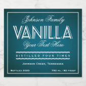 バニラティール（緑がかった色）及びホワイトボトルラベル リキュールボトルラベル (シングルラベル)