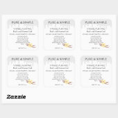 バニラバスジェルシャワー手作り製品 スクエアシール (シート)