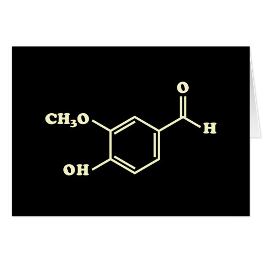 バニラバニリン分子化学式 (正面横)