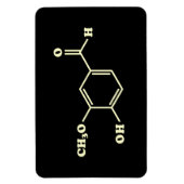バニラバニリン分子化学式 マグネット (縦)
