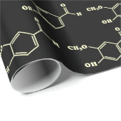 バニラバニリン分子化学式 ラッピングペーパー (ロールコーナー)