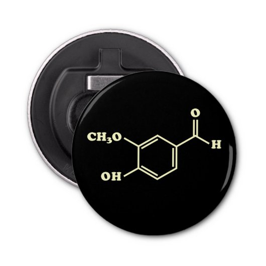 バニラバニリン分子化学式 栓抜き (正面)