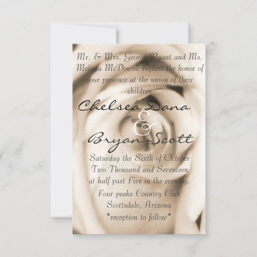 バニラバラ 招待状 (正面)