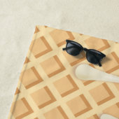 バニラパーソナライズされたアイスクリームドリップ ビーチタオル (インサイチュ)