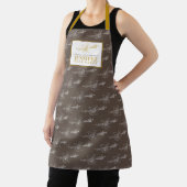 バニラビーンとフラワーブラウン金ゴールド事業 エプロン (インサイチュ)