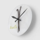 バニラビーンに砂糖 ラウンド壁時計 (傾斜)