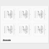 バニラフラワーと豆スケッチリップクリーム製品 スクエアシール (シート)