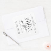 バニラフラワーと豆スケッチリップクリーム製品 スクエアシール (封筒)