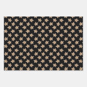 バニラフラワーパターン ラッピングペーパーシート (正面)