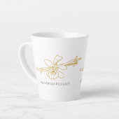 バニラフラワービーンラインアートカフェベーキング事業 カフェラテマグ (左アングル)