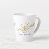 バニラフラワービーンラインアートカフェベーキング事業 カフェラテマグ (右アングル)