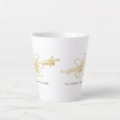 バニラフラワービーンラインアートカフェベーキング事業 カフェラテマグ (正面)