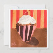 バニラフロスティングのカップケーキ カード (正面)