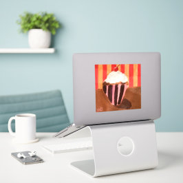 バニラフロスティングのカップケーキ シール