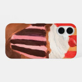 バニラフロスティングのカップケーキ iPhone 16ケース (裏面横)