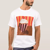 バニラフロスティングのカップケーキ Tシャツ (正面)