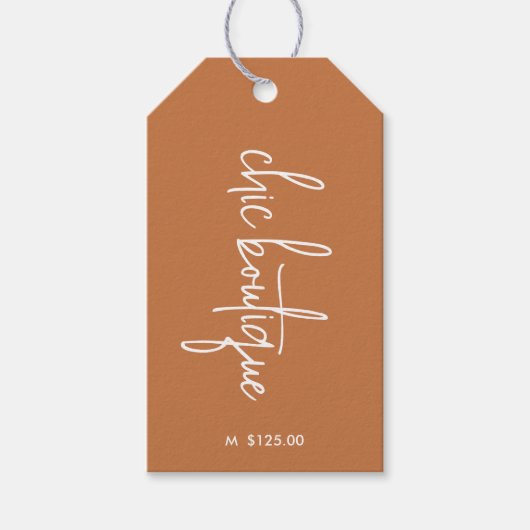 バニラブラウン衣料品価格つるラベルロゴ ギフトタグ (正面)