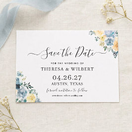バニラブルーのボホウェディングSave The Date 招待状
