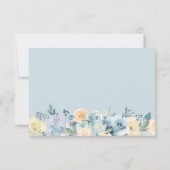バニラブルーの花嫁RSVPカード 出欠カード (裏面)