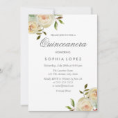 バニラホワイトクリームバラエレガントキンセアニェラ 招待状 (正面)