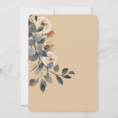 バニラホワイトボホバラクリームブライダルシャワー 招待状 (裏面)