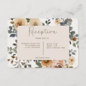 バニラホワイトボホバラクリーム披露宴結婚ズ エンクロージャーカード (正面)