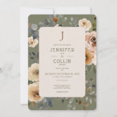 バニラホワイトボホバラズ結婚セージ 招待状 (正面)