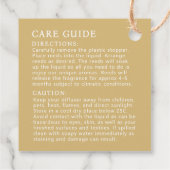 バニラホワイトリードディフューザボトルつるラベル フェイバータグ (裏面)