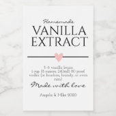 バニラ抽出ラベル フードラベル (シングルラベル)