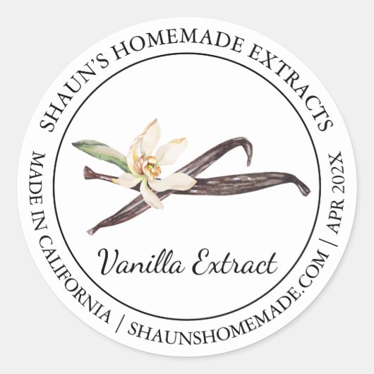 バニラ抽出ラモダンベル ラウンドシール (正面)