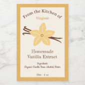バニラ抽出素朴ボトルクラフトラベルシール ワインラベル (シングルラベル)
