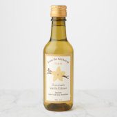 バニラ抽出素朴ボトルクラフトラベルシール ワインラベル (正面)