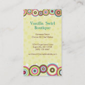 バニラ渦巻の垂直名刺 名刺 (裏面)