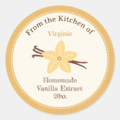 バニラ素朴抽出ラベルクラフトシール ラウンドシール (正面)